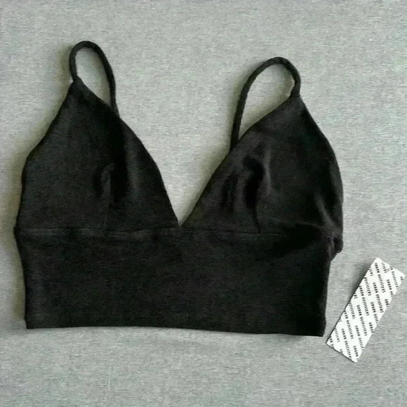 Urban Outfitters crop top bralette NWT black size small - Picture 1 of 8